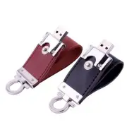 USB Flash Metal Keychain Pendrive Leather Drive Flash Memory Card Stick Gifts