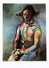 Pablo PICASSO Seated Harlequin Signed Giclee Art Print 20 x 13