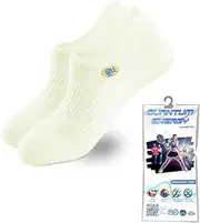 [OMEO] Quantum Energy No-Show Socks for Women – Pain Relief, Circulation Boost, Balance & Stability – Graphene-Infused, Moisture-Wicking, Odor-Resistant, Joint Support – White, Grey