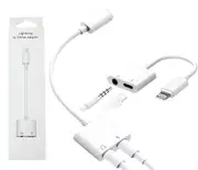 For IPhone Jack to 3.5mm Splitter 2 in 1 Adapter to AUX Headphone Charger