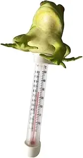 Yajuyi Clear Display Floating Pool Thermometer for Aquariums and Hot Tubs, Frog 12x16.5cm