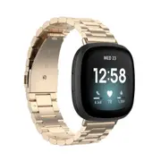 Stainless Steel Link Watch Straps compatible with the Fitbit Versa 3 and Fitbit Sense