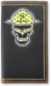 Ariat Western Mens Wallet Rodeo Leather Workman Bold VenTEK Black A3400501