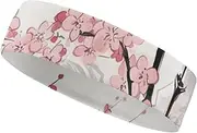 [YKLBV] Moisture Wicking Headbands for Men and Women Cherry Blossoms Tree Zen Sports Sweatband for Tennis Basketball Running Gym Working Out