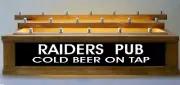 RAIDERS LED LIGHTED 18 BEER TAP HANDLE DISPLAY BAR SIGN