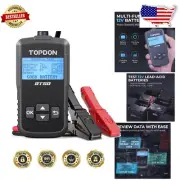 Compact 12V Battery Tester with Spark-Free Technology & Multi-Language Support