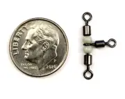 3-Way 360° T-Turn Swivel Cross-line 3Way Rolling Barrel Swivels 40#Test FreeShip