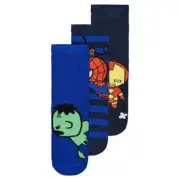 Marvel x NAME IT Kids boys HULK, Spider-man, Iron man Socks 3 -pack Size 4-6