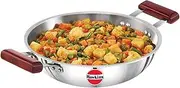Hawkins Tri-Ply Stainless Steel Deep-Fry Pan Without Lid, 2.5 Litre Capacity