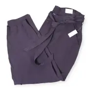 Old Navy NWT Plum Purple Paperbag High Rise Tapered Leg Pants Size 2X with Belt