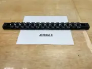 Snap-on Tools NEW BLACK 3/8" Drive SAE 14 Post Lock-A-Socket Rail LAS38SBK