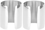 WOFASHPURET 2pcs Stainless Steel Cuff Bracelet for Women Fashion Jewelry Bangle Adjustable for Daily Wear Party Events