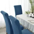 Chair Cushion Stretchy Fade-resistant Full Cover High-back Style Dining Chair