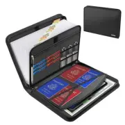 Accordion File Organizer,Fireproof Expanding File Folder with Black 13 Pockets