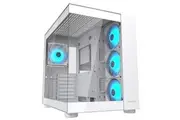 Cougar FV150 RGB Dual Chamber ATX Tempered Glass Gaming Case - White [FV150 RGB WHITE]