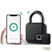 Portable Smart Waterproof Fingerprint Padlock, Anti-Theft Lock,USB Rechargeable