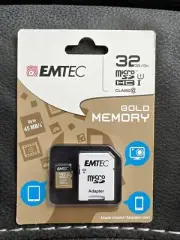 EMTEC 32 GB Class 10 Gold Memory Card For Digital Cameras Factory Sealed New