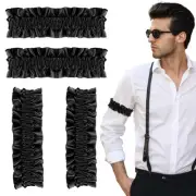 4 Pcs 20s Armband Garters Roaring Costumes Accessories for Casino Dealer