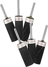 DECOMELODY 6Pcs Sanding Drum Kit for Drill Press Assorted Sandpaper Grit Polishing Tool for Woodworking DIY Projects