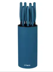 9PC SOFT TOUCH BLUE BLOCK Knife SET
