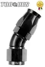 AN -10 (AN10 JIC -10) 30 Degree ULTRAFLOW Teflon PTFE Hose Fitting Stealth Black