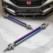 100mm Adjustable Neo Chrome Front Bumper Splitter Lip Strut Support Rod Tie Bar (for: Honda Civic)