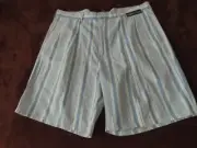 Vintage Polo Ralph Lauren Shorts Mens 40 blue Striped Tyler Pleated Seersucker
