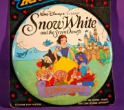 Snow White Seven Dwarfs 6" Pinback 50th anniversary on card