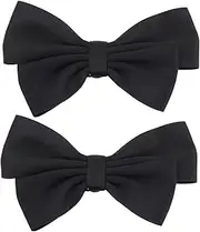 [COLLBATH] 1 Pair Bow Shoe Buckle Shose Sneakers Ties Tied Stick Clip-on Bow for Shoes Embellishment Shoes Clips for Women Bow Tie Gold Decoration Decorative Shoe Clips Stainless Steel Black