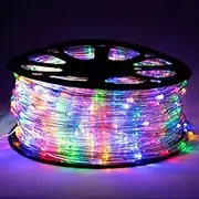 Christmas Decoration 50m Single Length LED Multi-Colour Rope Light 8 Functions Outdoor Display