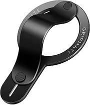 GripMate for MagSafe Phone Grip for iPhone - Magnetic Phone Ring Holder Detachable for iPhone 16 - Comfortable Finger Phone Ring Grip for Apple 15/14/13/12,Black