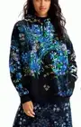 Desigul Women's Floral Printing Hoodie /Jumper Size M