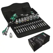 Wera 28pc 8100 SA 6 Zyklop Socket Bit Set Speed Ratchet Metric - 05004016001