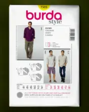 Men's Pullover Long Sleeve Shirts Sewing Pattern_3 Variations (34-44) Burda 7525