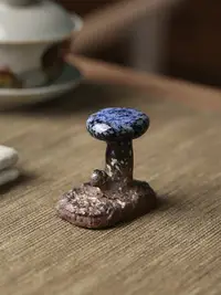 在飛比找樂天市場購物網優惠-復古創意蘑菇頭紫砂蓋托泡茶壺托蓋置陶瓷蓋碗蓋托蓋子架茶道配件