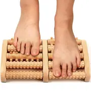 NNETM 1pc Wooden Foot Massager Roller for Plantar Fasciitis Relief(Brown)