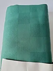 Target HOME Tablecloth 70" Round Forest Green Solid Woven Jaquard Squares NEW