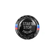Lertenys Start Stop Button For BMW E90 E60 E70, Red Brake Switch Replacement Cover Fit For BMW 3 5 Series X5 X6 (E90 Black)