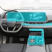 Kaecad Car Interior Film Dashboard Piano Board Shift Center Console Anti-Scratch Transparent TPU Protection Film Accessories，for Ford Equator Sport 2022-2023 (GPS Navigation Film)