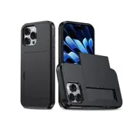 Shockproof Phone Cover Case With Card Holder For Apple iPhone 16/15 Series-Navy