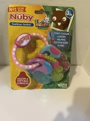 Nuby Icy Bite Soothing Teether Keys perfectly pink New