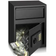 Digital Depository Safe, Deposit Drop Safe Box with Large Keypad, Thickened S...