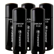 5 Pk Transcend 4GB Jetflash 350 2.0 USB Memory Flash Pen Thumb Storage Drive