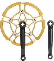 170mm Aluminium Alloy 53T Single Speed Bike Crankset with Red Crank Arm Chainwheel Accessory