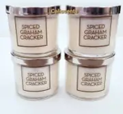 Bath & Body Works SPICED GRAHAM CRACKER Scented 4 oz Jar Candles Single Wick X4