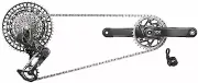 SRAM XX SL T-Type Eagle Transmission Groupset - 165mm, 34t (00.7918.166.002)