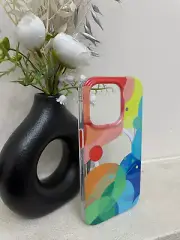 Art Rainbow Paint Design Case for iPhone 14 PRO EVO Art Tech21 case Cover+ Glass