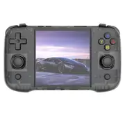 R46S Retro Game Console, 4-inch IPS Screen, 16GB + 64GB TF Card, 1GB LPDDR4 RAM, 8W Speaker, 8H Battery Life, 2.4G WiFi - Black