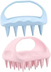 HAPINARY 2pcs Shower Scalp Massager Scalp Scrubber for Dandruff Hair Exfoliate Scrub for Scalp Hair Exfoliator Head Scrubber Hair Massager Hair Wash Comb Hair Care Hair Scrubber