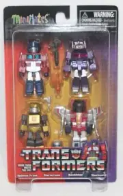 Transformers Mini Mates Figure 4 Pack Optimus, Starscream, Bumblebee, Shockwave